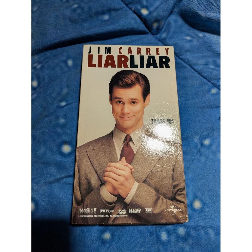 Liar Liar VHS Jim Carrey 1997 Universal Pictures Comedy Movie Vintage Tape